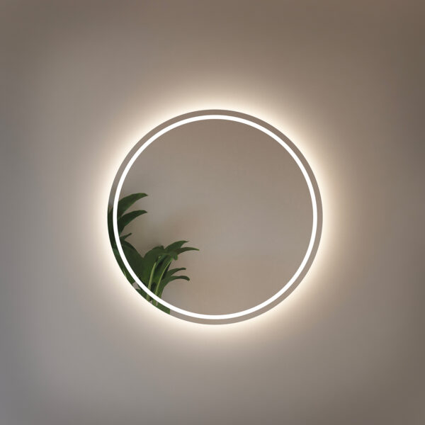 Etrusca Specchio Filolucido 4 mm, Retroilluminato a Led, Classe C, Certificato IP44, D75 cm
